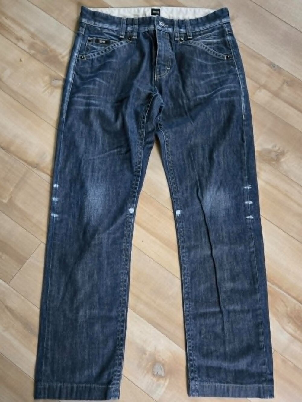 Hugo Boss Orange Michigan Jeans Blue Straight Leg Men’s 33x30 Distressed